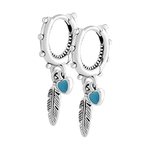 Pendientes de verano BAKCCI con plumas turquesa espirituales Cover