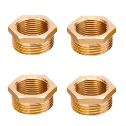 Reductor de latón de 1 a 3/4 pulgadas con junta para tuberías de calefacción, pack de 4 7