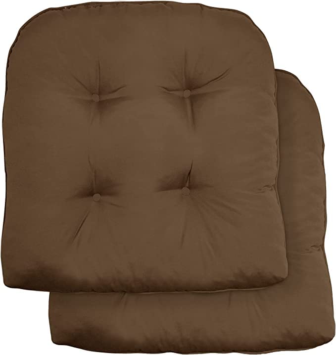 Buy Indoor/Outdoor Tufted Seat Cushions for Patio Furniture Set of 2