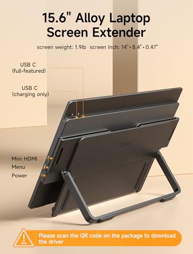 Image of JSAUX FlipGo Horizon Pro Laptop Screen Extender 15.6 Inch, Patented Snap-Lock Technology, 1080P FHD IPS Dual Screen Monitor, Triple Screen Laptop Monitor Extender Compatible with Windows /macOS /MacBook