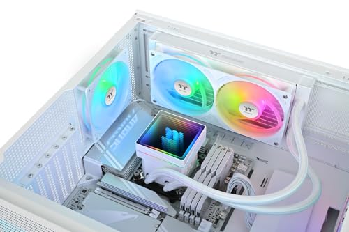 TH240 V3 ARGB | All-in-One Water Cooling | Infinity Mirror Design Water Block | Rotatable Pump Head | Single Frame Fan | Snow
