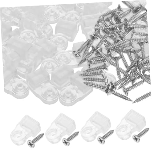 Image of Tofficu 50pcs Mirror Fixing Clips Retainer Clips for Mirrors Glass Fixing Clamp