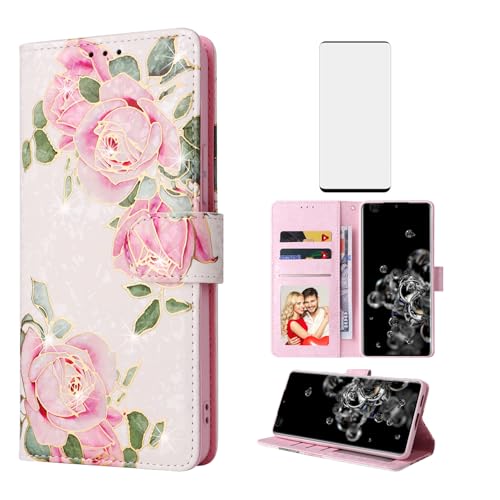 Coque Samsung S20 Ultra 5G Asuwish étui portefeuille rabat avec protection écran