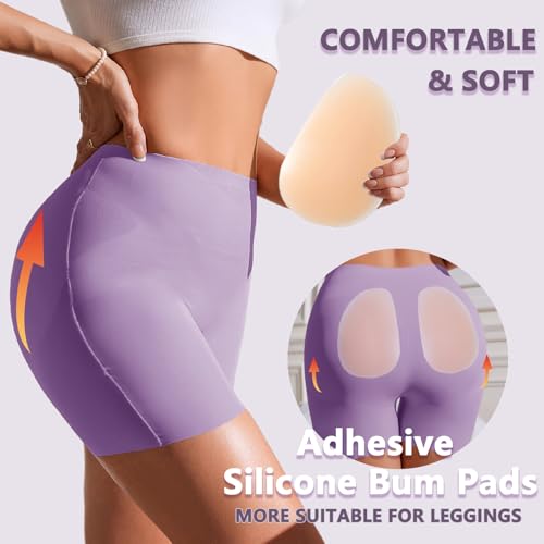 Silicone Butt Pads for Women - Seamless Self-Adhesive Hip Enhancer Pads, Body Shaping Underwear Inserts for Natural Lift, Suitable for leggings, Light Beige2
