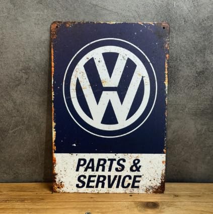 PLAK2L -Plaque Métal Vintage Décorative Voiture VW Garage- 30x20cm