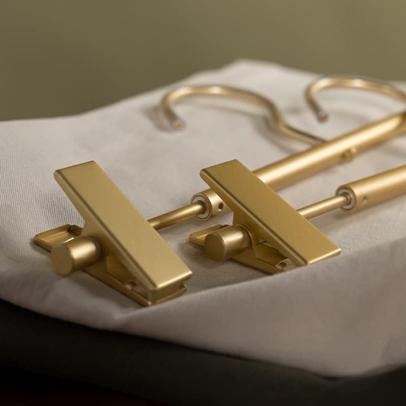 VALINK Aluminium Alloy Trouser Hanger, Multifunction Portable Anti Slip Trouser Hanger, Skirt Hangers Pants Hanger with Clip for Pants, Trousers, Skirts, Jeans Green