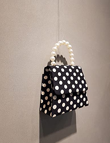 Image of Women Polka Dot Tote Bag Top Handle Bag Shoulder Bag Crossbody Bag
