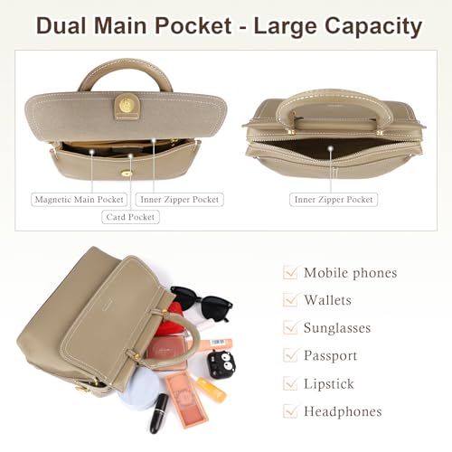 Genuine Leather Handbags for Women, Crossbody Handbags Large Capacity Shoulder Bags4