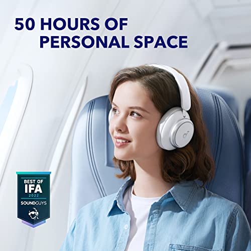 Image of Soundcore by Anker Space Q45 Adaptive Active Noise Cancelling Headphones, Reduce Noise by Up to 98%, 50H Playtime, App Control, LDAC Hi-Res Wireless Audio, Comfortable Fit, Clear Calls (Renewed)