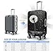 QSMBNET Travel Luggage Cover Dandelion Black and White Spandex Suitcase Protector Washable Baggage Covers Fashion Elastic Scratch-Resistant Luggage Cover Protector Fits 18-32 Inch Luggage
