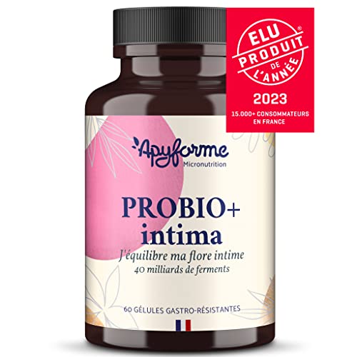 Probio+ Intima - Probiotique Flore Intime - Jusqu'à 40 Milliards UFC/Jour - 4 Souches Lactobacillus Reuteri, Rhamnosus Crispatus et Acidophilus - 100% FRANÇAIS