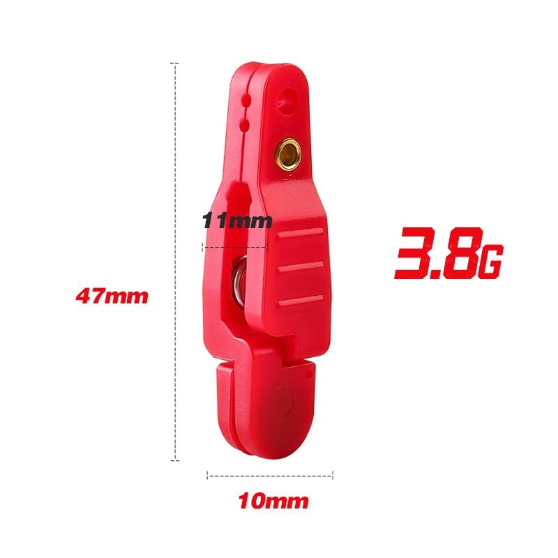 Clips de liberación para pesca 3 pcs coloridos 0.13 oz 1.85 in miniatura 6