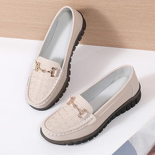 Image of Women's Business Loafers Comfortable & Lightweight Penny Shoes PU Leather Slip On Walking Shoes