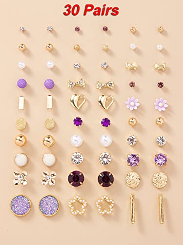 Image of Shining Diva Fashion 30 Pairs Combo Set Stylish Earrings for Women and Girls