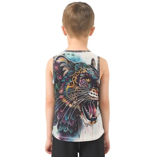Boys' Tank Top Shirt Black Panther Sleeveless T-Shirts3