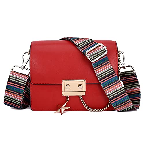 Image of Silvery Buckles Wide Shoulder Strap Adjustable Replacement Belt Crossbody Canvas Bag Handbag