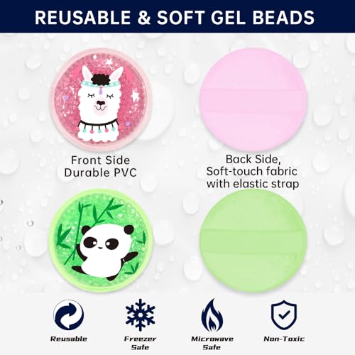 Image of Gel Ice Pack for Injuries 2 Packs Cute Reusable Hot Cold Gel Packs