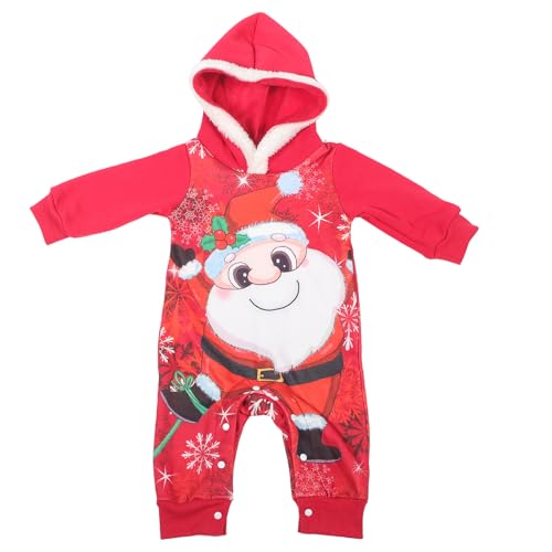 Barboteuse bébé fille manches longues motif Père Noël léger vêtement festif