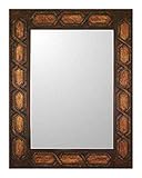 NOVICA Helix Leather Mirror