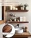 Gronda Wood Floating Shelves Rustic Shelves for Wall Mounted 24 Inch Farmhouse Wooden Shelf Round Edge for Bathroom Bedroom Kitchen Living Room Storage and Decor Display Wall Shelving Set of 2