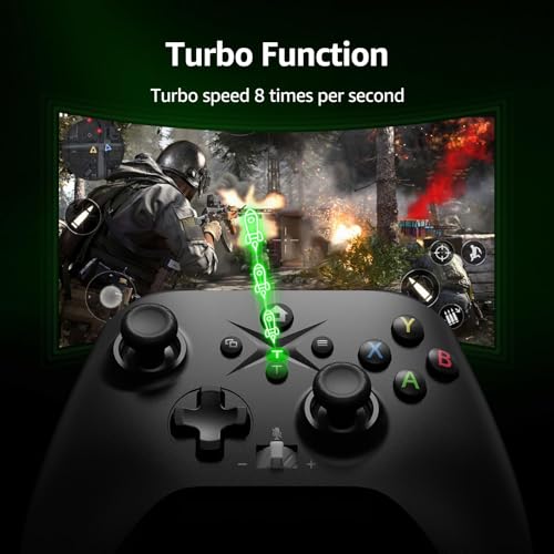 GMVOX Wireless Controller for X-BOX ONE, Gaming Controller with 2 Back Buttons, Remap/Turbo/Dual Vibration Functions,Support 3.5mm Headphone Jack,for X-BOX Series X/S, X-BOX ONE,Black — view 6
