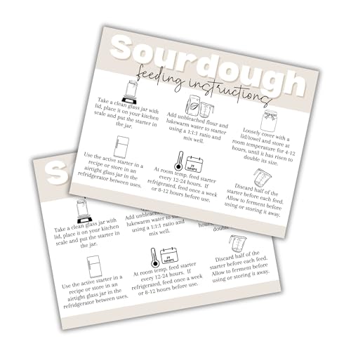Sourdough Bread Care Cards 30pk, 4.25x5.5” Labels