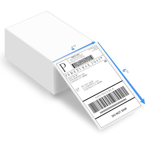 Shipping Labels, Direct Thermal, 4 x 6 inches, Self-Adhesive