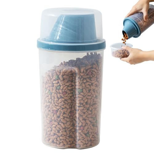 Luftdichte Aufbewahrung von Tierfutter – 1000-ml-Welpen-Snackbehälter, versiegelter Trockenspender...