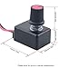 BE-TOOL DC0/1-10V Knob LED Dimmer Mini Controller Rotary Switch for Controling Indoor Lights, Black (2PCS)