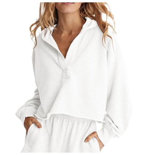 Sweat à Capuche Femme Ample et Léger pour Tenue Décontractée