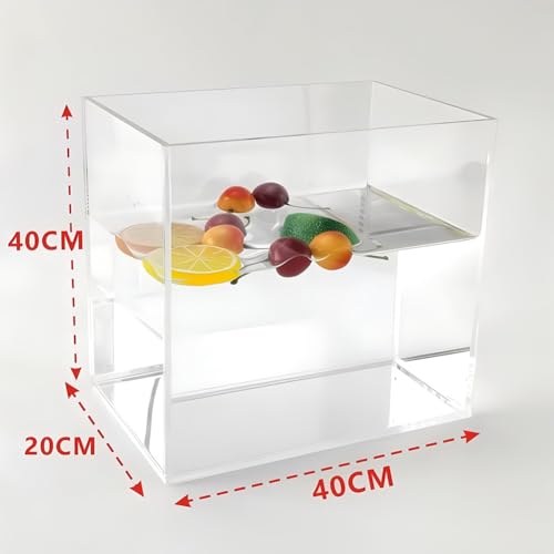 Vitrine en acrylique transparent avec réservoir d'eau profonde 40x20x40cm