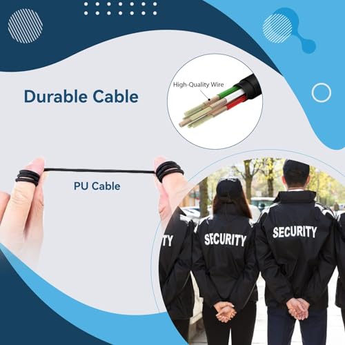 Image of Retevis Surveillance Radio Earpiece, Coiled Cord, for H777 /RT22 /RT68 /RT21