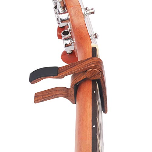 WiNGO Capodastre Ukulele, capo en alliage de zinc pour soprano/Concert/Tenor 4 Cordes Ukuleles, Couleur Bois. - Les Beatles, Paul McCartney, John Lennon, RIngo Starr, George Harrison WiNGO Capodastre Ukulele, capo en alliage de zinc pour soprano/Concert/Tenor 4 Cordes Ukuleles, Couleur Bois. – Image 7