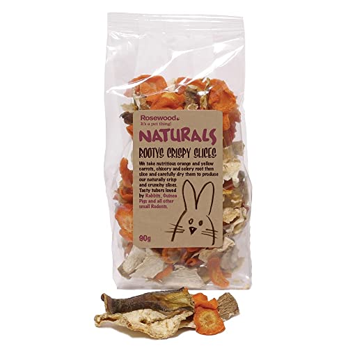 Rosewood Naturals Rootys Crispy Slices Treat, Rabbit Treats & Small Animal Treats, 90g