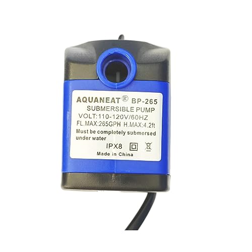 Image of AQUANEAT Small Fountain Pump, 265 GPH Submersible Water Pump with 3.3 ft Tubing, for Aquarium Fish Tank, Pet Water Fountain, Hydroponics, Pond Waterfall Filter Pump