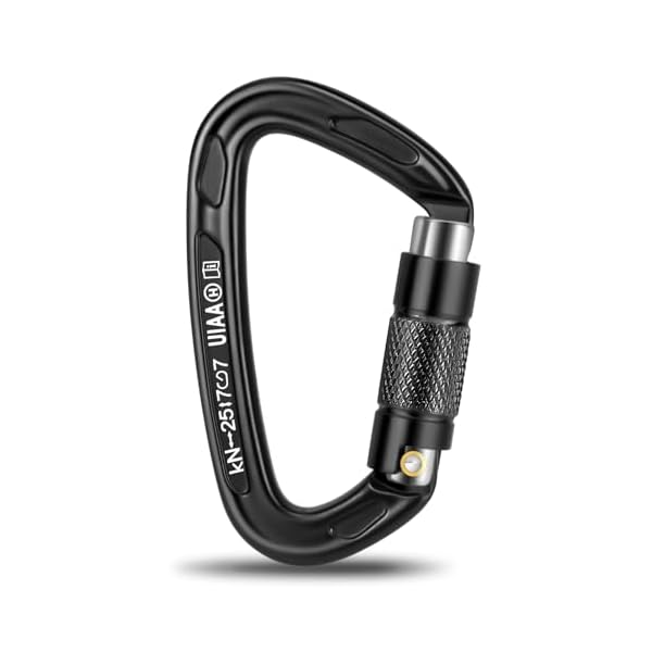 TFly Auto Locking Climbing Carabiner Clips 25KN (5620 Lbs), Heavy Duty
