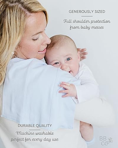 Co. - 4-Pack 100% Organic Cotton Baby Burp Cloths - Soft Double Layer Absorbant Burping Cloth Boy and Girl (Pink Multi)4