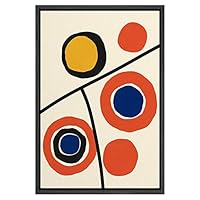 SIGNWIN Framed Canvas Wall Art Colorful Geometry Painting Canvas Prints Home Artwork Decoration for Living Room,Bedroom - 16