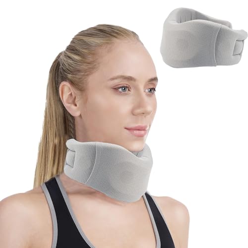 Exrp Neck Brace Cervical Collar - Neck Pain Relief and Neck Support Brace for Sleeping Soft Foam Wraps Keep Vertebrae Stable and Aligned for Relief of Cervical Spine Pressure