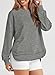 EVALESS Sweatshirt for Women Long Sleeve Grey Comfort Colors Crewneck Cotton Sweatshirts Womens Fall Fashion Side Split Irregular Curved Hem Tops 2025 Outfits Casual Loose Pullover Medium
