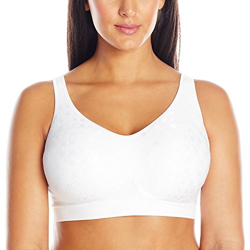 Bali Comfort Revolution ComfortFlex Fit Shaping Wirefree Bra (3488) White Dot, L
