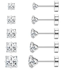 Silver - Square CZ