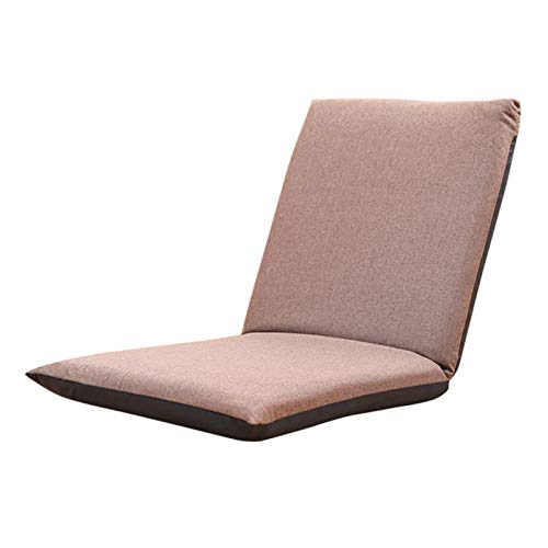 Siège de sol beige pliable grande taille pour lecture en salon