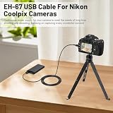 Zosvoses Zamiennik EH-67 USB kabel do ładowania kompatybilny z aparatami Nikon Coolpix L100 L105 L110 L120 L310 L320 L330 L340 L810 L820 L830 L840 B500