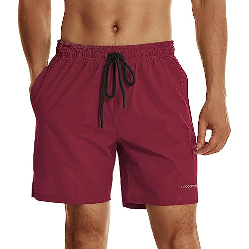 Image of HODOSPORTS Mens Swim Trunks 7 inch Quick-Dry Swim Shorts with Mesh Lining and Pockets