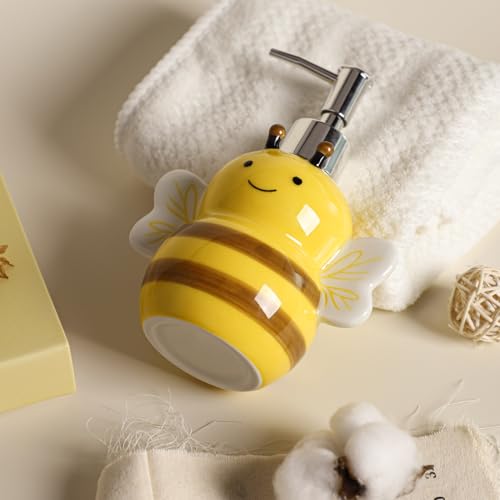 Colias Wing Ceramic Bee Shaped Soap Dispenser, with Plastic Pump, Lotion Soap Bottle, Hand Soap Dispenser by Colias Wing - Used condition - Image 5