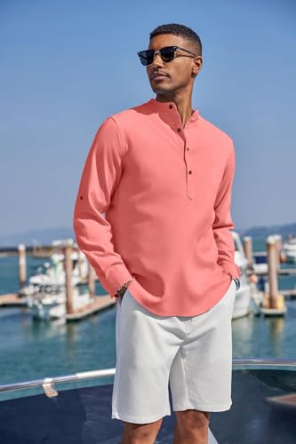 Image of Zombom Men's Kurta || Chinese Collar Long Sleeves || Straight Hip Length Kurtas || Short Kurta for Men || for Festival || Function || Occasion Wear Fancy Kurta for || Best Gifts for Men