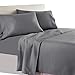 Royal Tradition Solid 340 Thread Count Pure Cotton Top Split King Bed Sheets (Grey) 4PC Sheet Set for Flex Top Adjustable Mattress