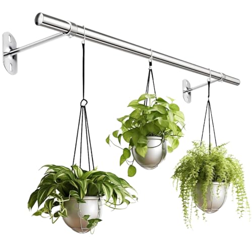 I-Venoya HP001 Window Plant Hanger Indoor With Hanging Plant Shelf Stainless Steel Wall Window Plant Shelves cover