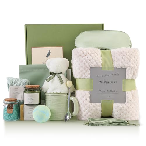Get Well Soon Gifts Baskets for Women Self Care Gifts, Mothers Day Spa Care Package Sympathy Gift Baskets, After Surgery Inspirational Thanking Birthday Gift for Mom Wife Sisters Girlfriends